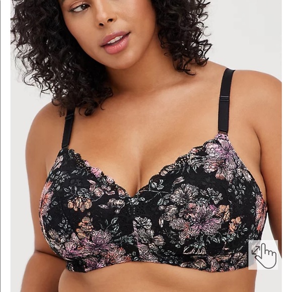 LIGHTLY LINED EVERYDAY WIRE-FREE BRA - LACE FLORAL WITH 360° BACK SMOOTHING™ - Picture 2 of 12